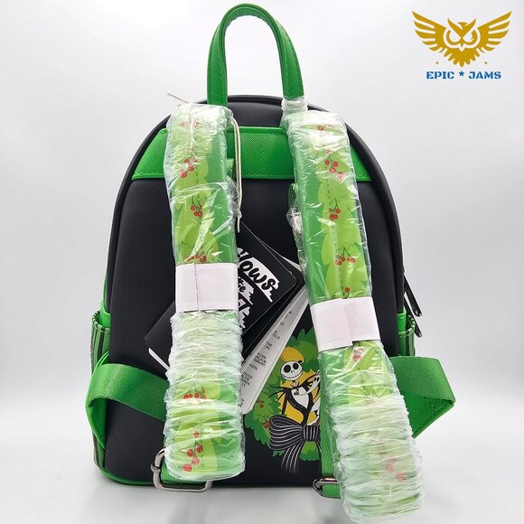 Loungefly Disney The Nightmare Before Christmas Jack Skellington Wreath Backpack - Picture 6 of 9